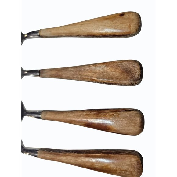 Aspen Trend Pacific Vintage Silverware Set Wood Handle Light & Dark Grain 13 PC - Picture 13 of 14